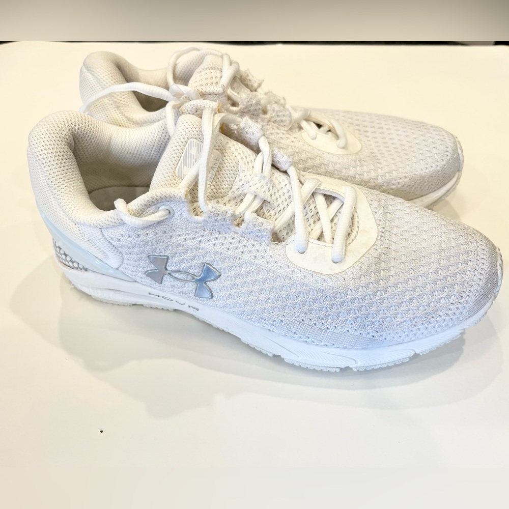 Under Armour HOVR Intake 6 White Athletic Shoes